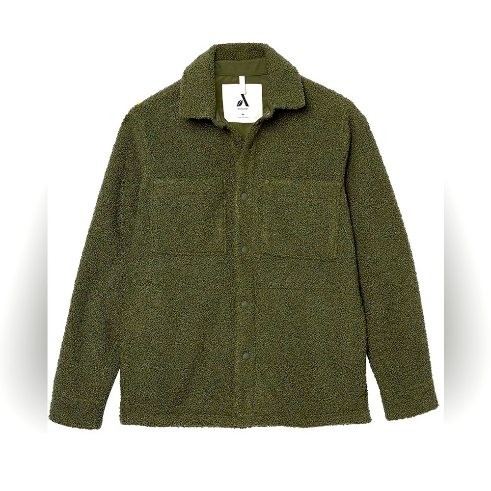 NEW Amazon Essentials‎ Men's Recycled Polyester Sherpa Jacket (Medium)